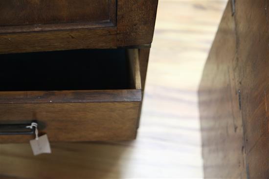 A Victorian brass bound oak military chest, W.3ft 3.5in